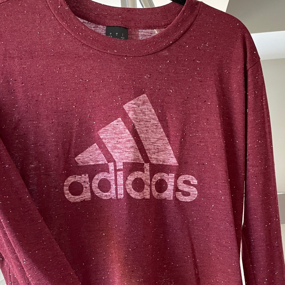 Adidas Burgundy Speckled Shirt